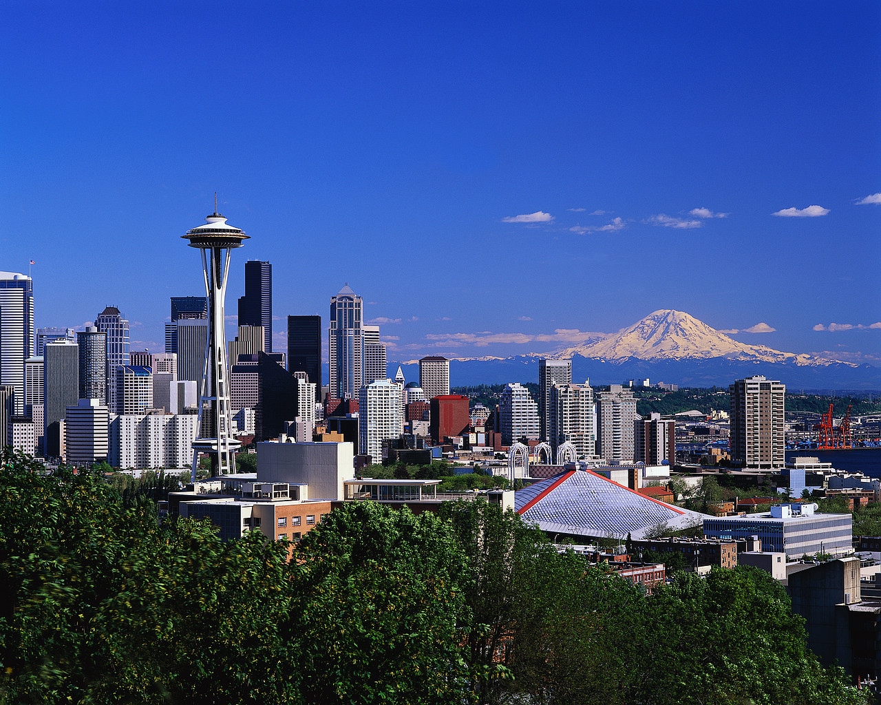 Seattle, Washington and Mount Rainier
